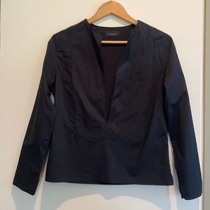 Piazza Sempone Navy cotton blouse